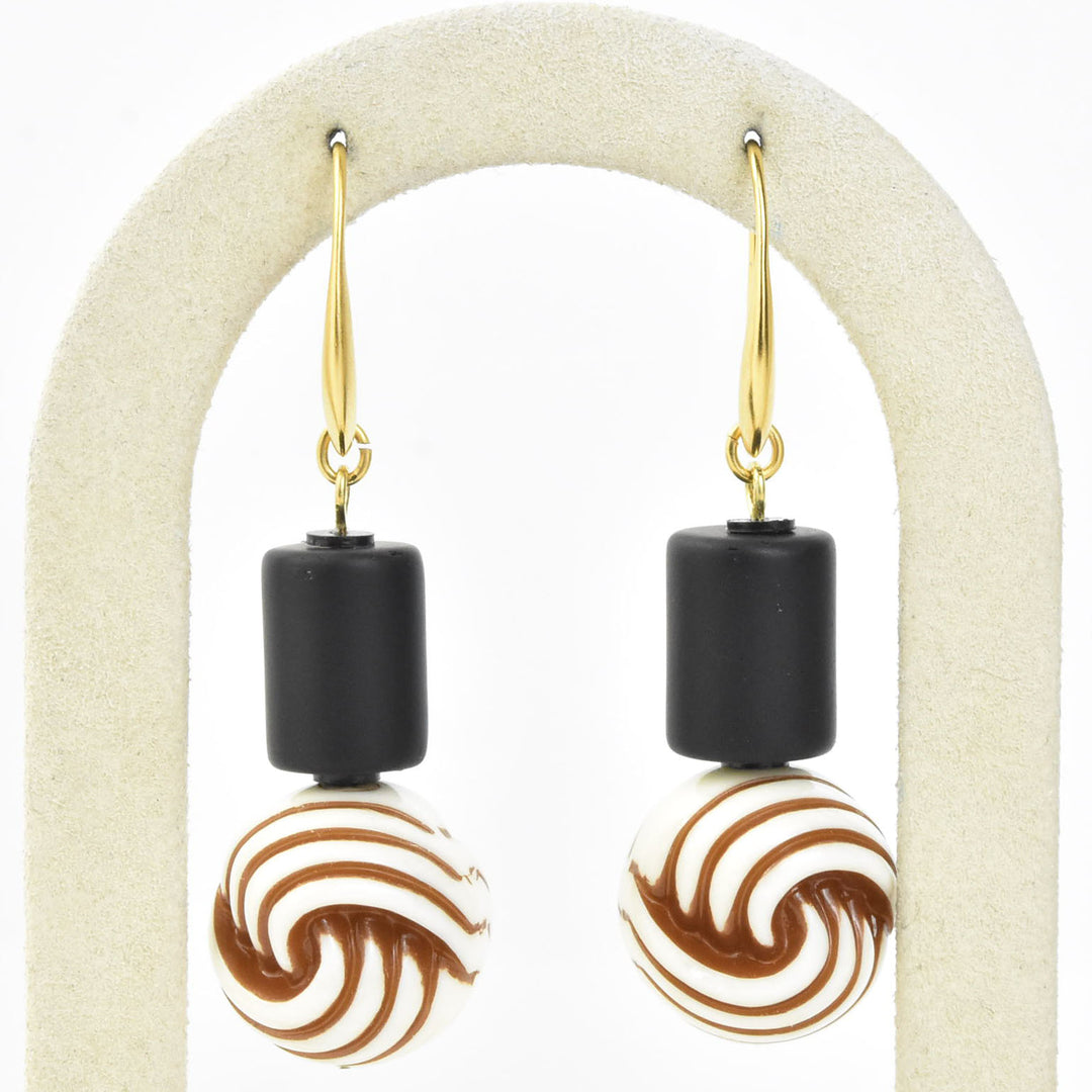 Vintage Acrylic Knot Earrings - Goldmakers Fine Jewelry