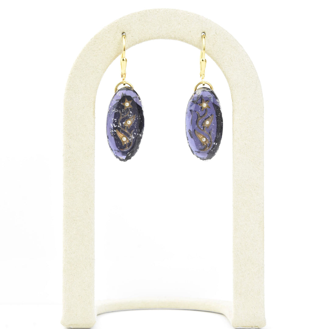 Vintage Button Earrings