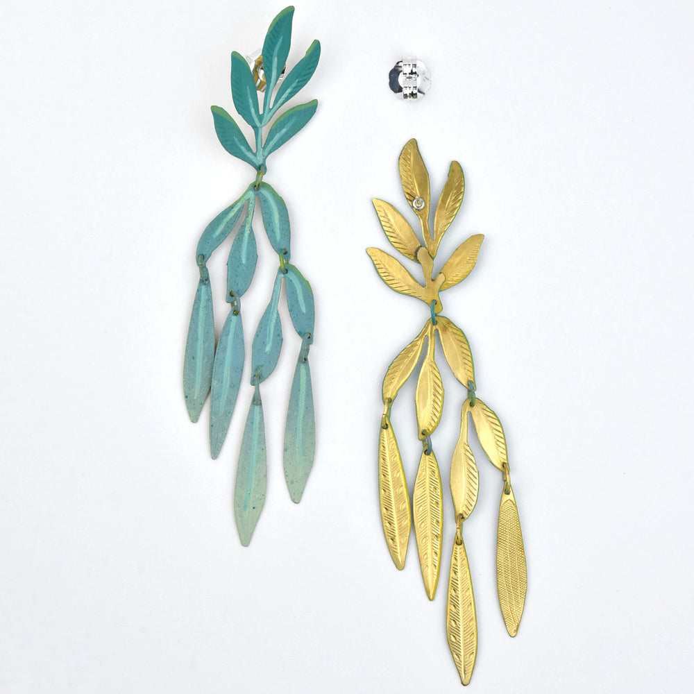Blue Sea Forest Earrings - Goldmakers Fine Jewelry