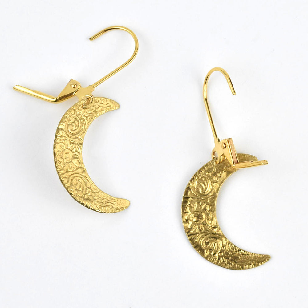 Small Moon Earrings - Goldmakers Fine Jewelry