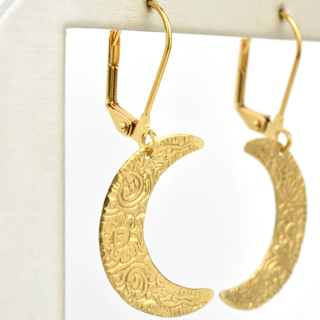 Small Moon Earrings - Goldmakers Fine Jewelry