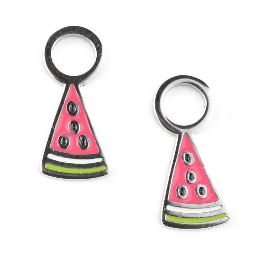 Mini Watermelon Huggie Hoop Charms - Goldmakers Fine Jewelry