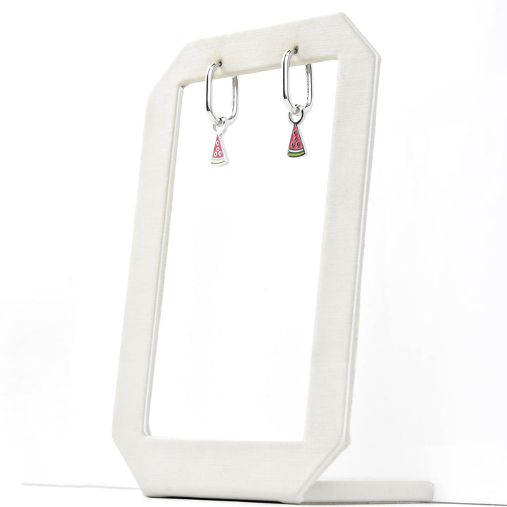Mini Watermelon Huggie Hoop Charms - Goldmakers Fine Jewelry