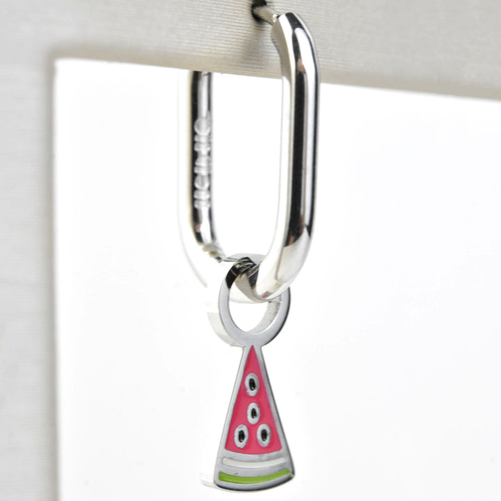 Mini Watermelon Huggie Hoop Charms - Goldmakers Fine Jewelry
