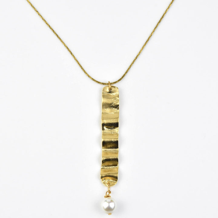 Wave & Pearl Necklace - Goldmakers Fine Jewelry