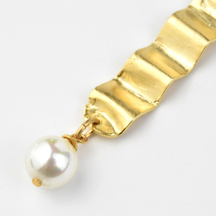Wave & Pearl Necklace - Goldmakers Fine Jewelry