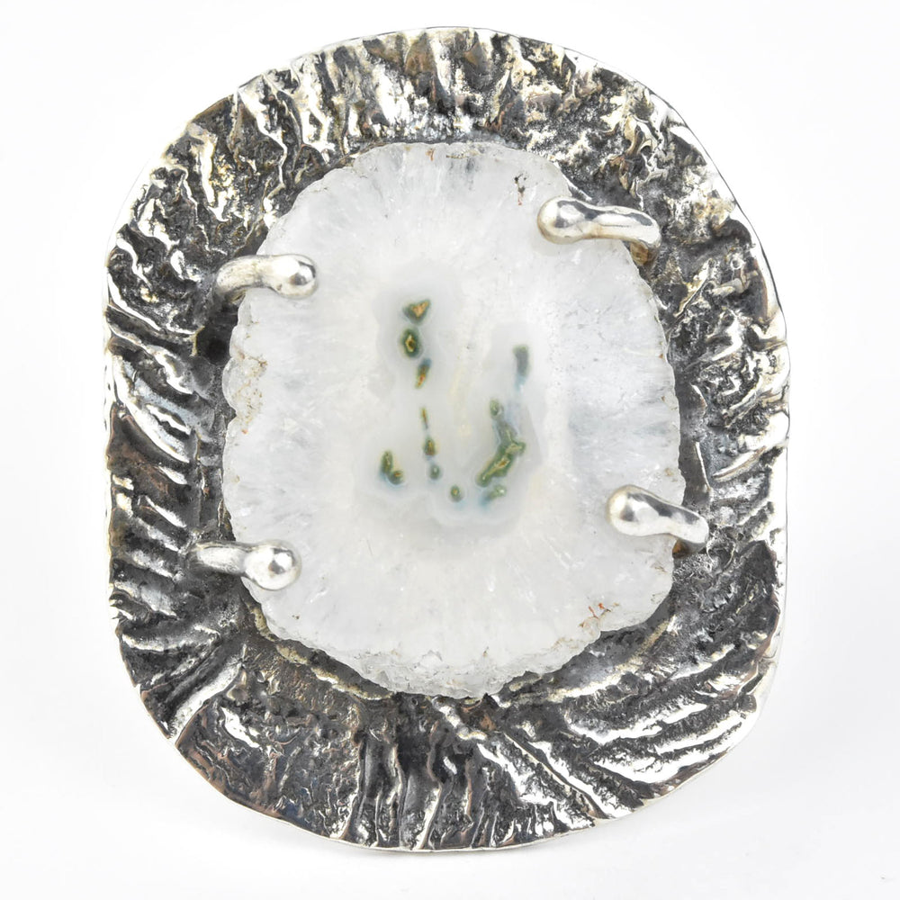 Sliced Quartz Ring in Sterling Silver - Goldmakers Fine Jewelry
