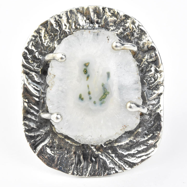 Sliced Quartz Ring in Sterling Silver - Goldmakers Fine Jewelry