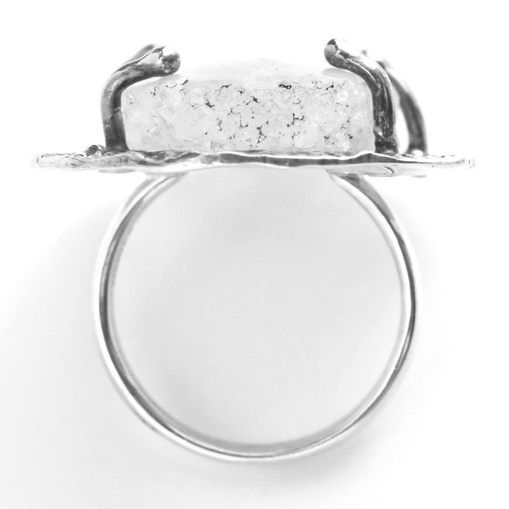 Sliced Quartz Ring in Sterling Silver - Goldmakers Fine Jewelry