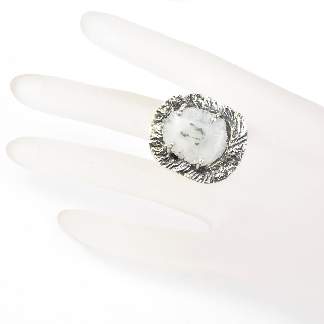 Sliced Quartz Ring in Sterling Silver - Goldmakers Fine Jewelry