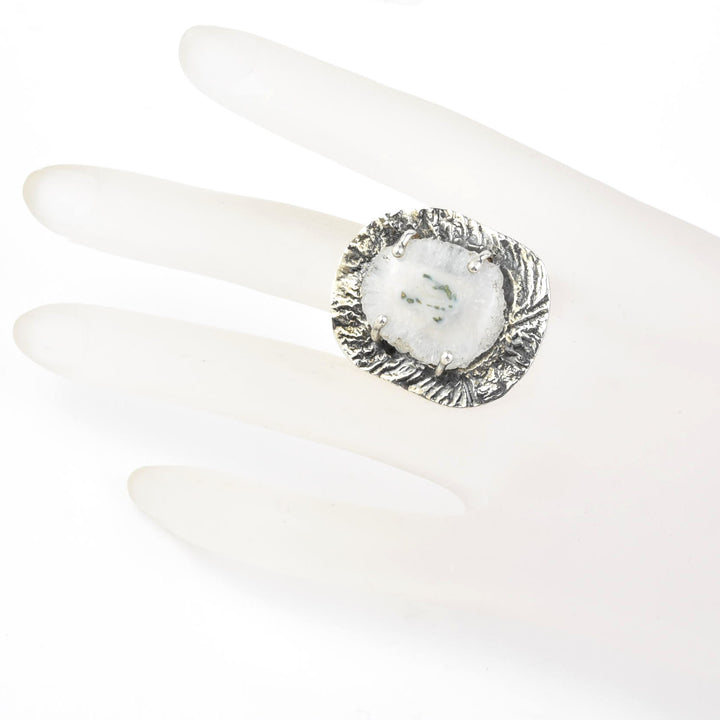 Sliced Quartz Ring in Sterling Silver - Goldmakers Fine Jewelry