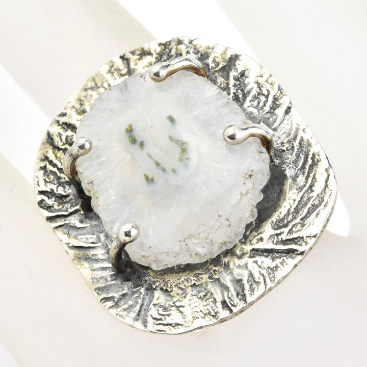 Sliced Quartz Ring in Sterling Silver - Goldmakers Fine Jewelry