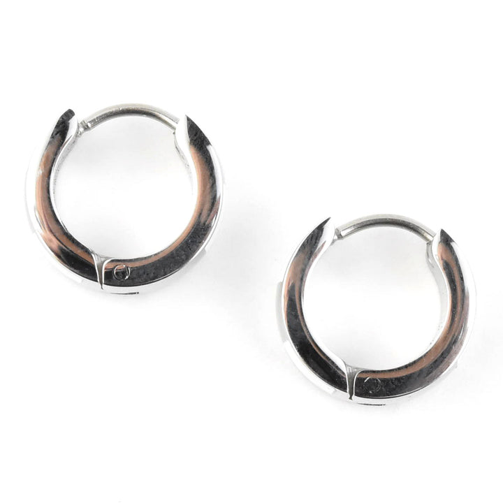 Checkered Rounded Super Chunky Huggie Hoops - Goldmakers Fine Jewelry