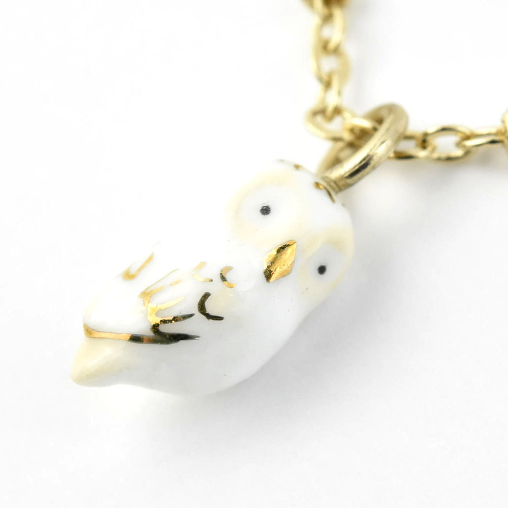 White Owl Necklace – Goldmakers Fine Jewelry - Main Image