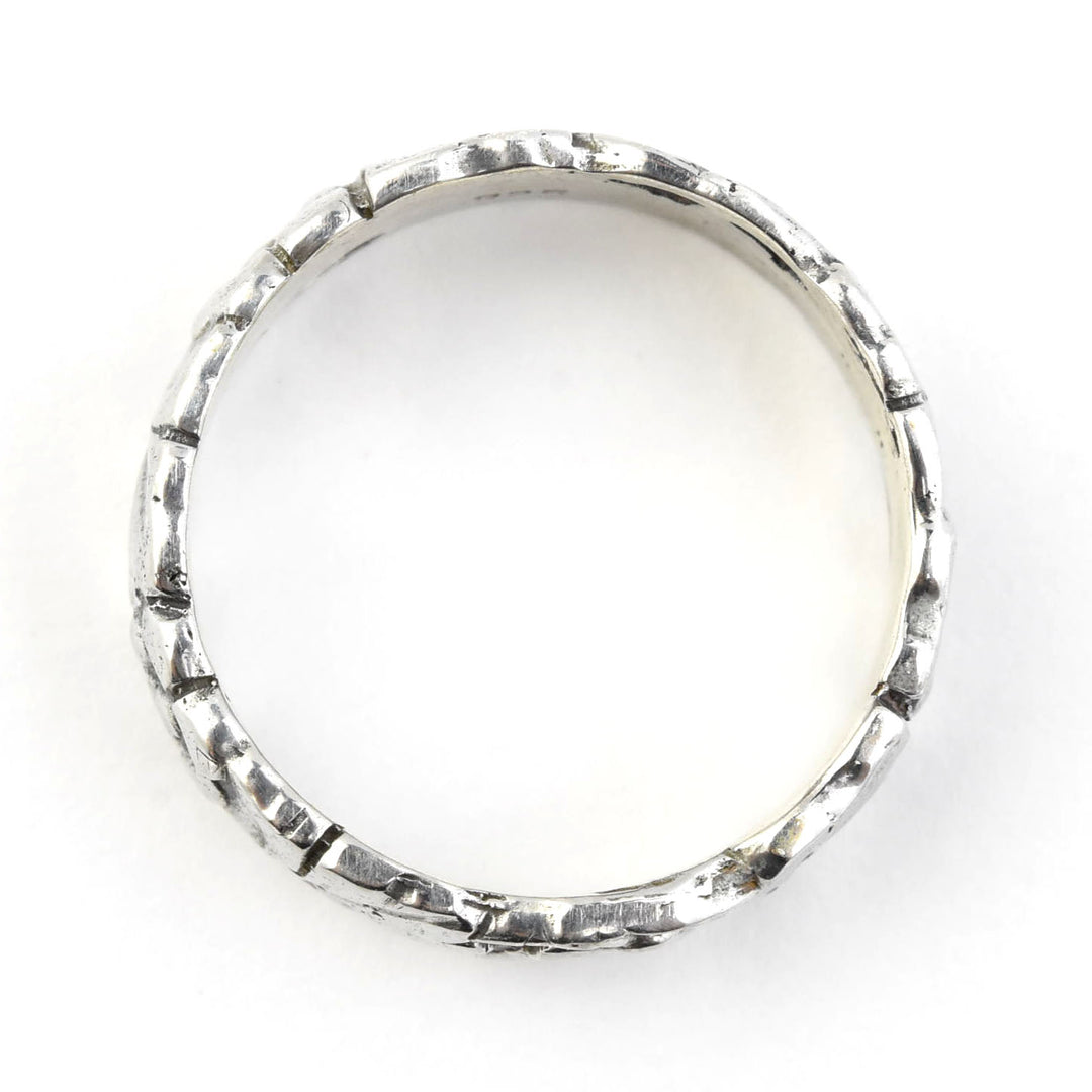 Wild Rose Band in Sterling Silver