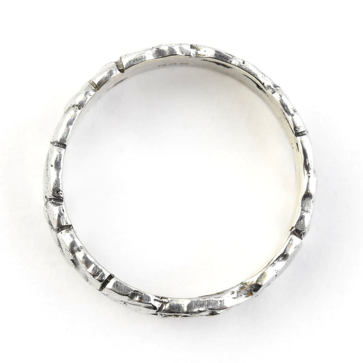 Wild Rose Band in Sterling Silver