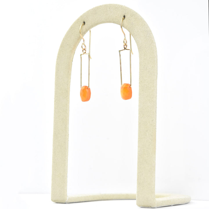 Carnelian Wire Dangles