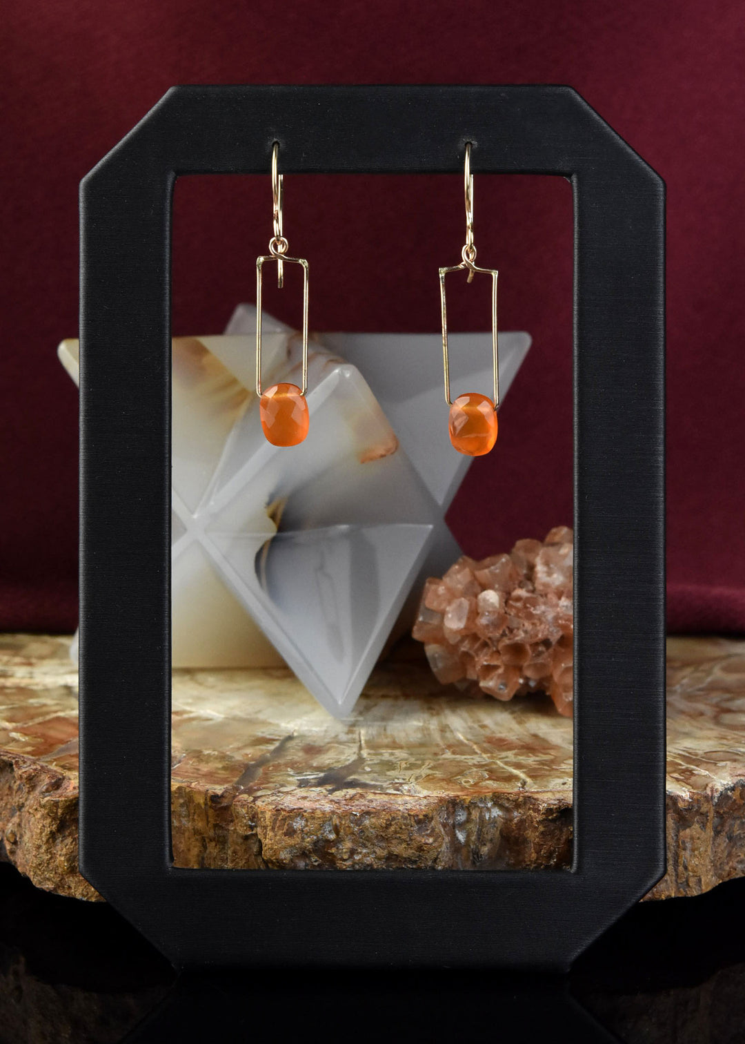 Carnelian Wire Dangles