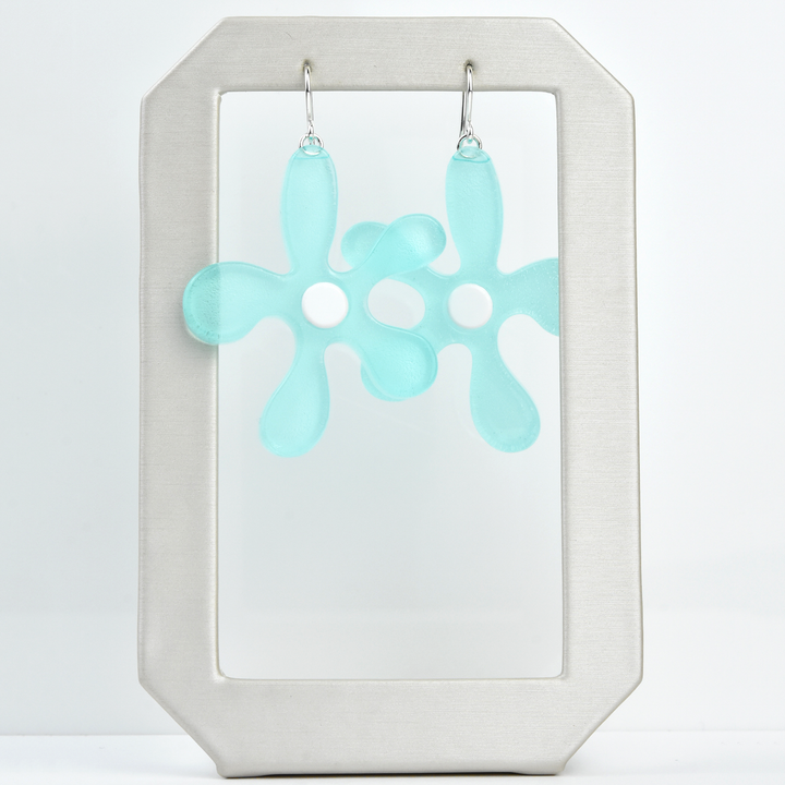 Amoeba Earrings, Large on Wire - Goldmakers Fine Jewelry