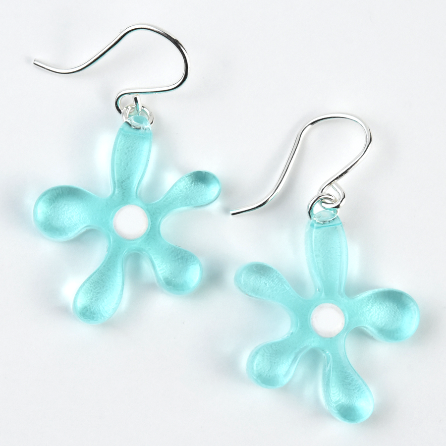 Amoeba Earrings, Small on Wire - Goldmakers Fine Jewelry