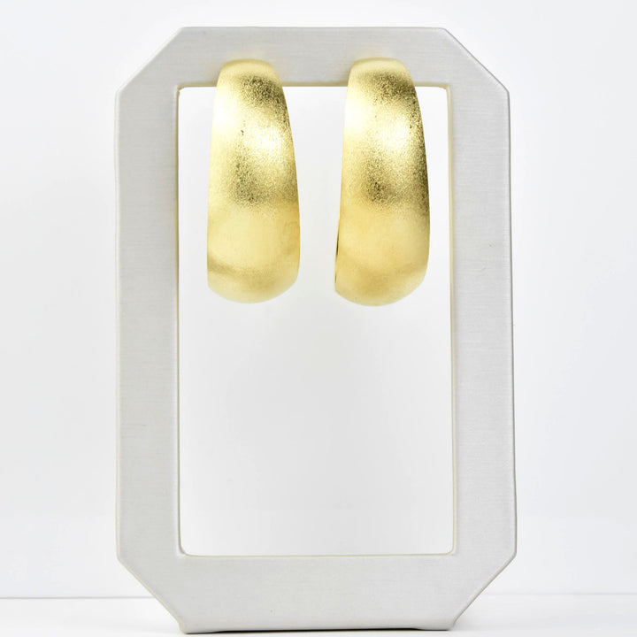 XL Curved Gold Tone Hoops