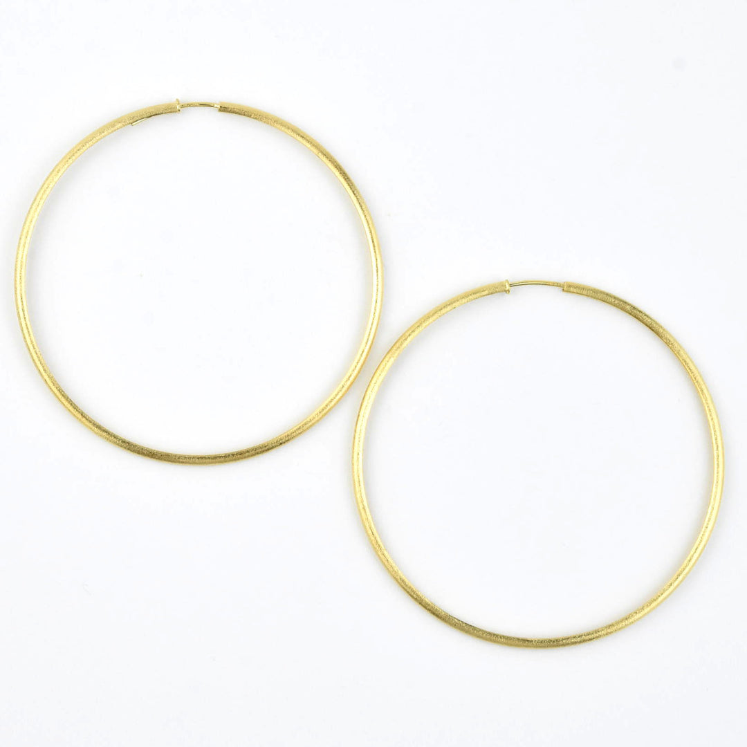 XL Gold Tone Endless Hoops