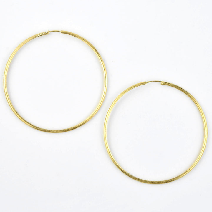 XL Gold Tone Endless Hoops