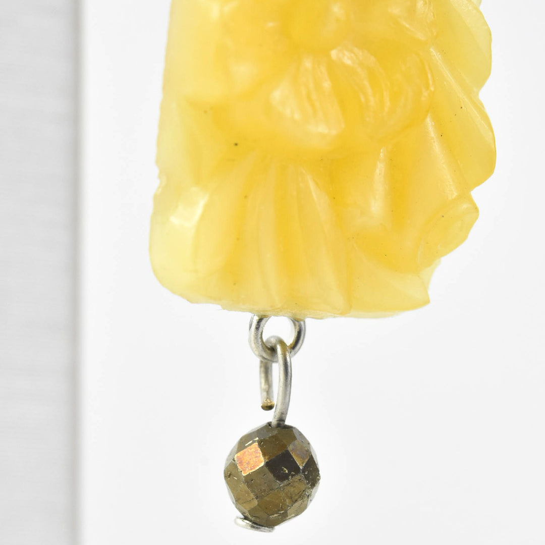 Yellow Art Glass Drops - Goldmakers Fine Jewelry