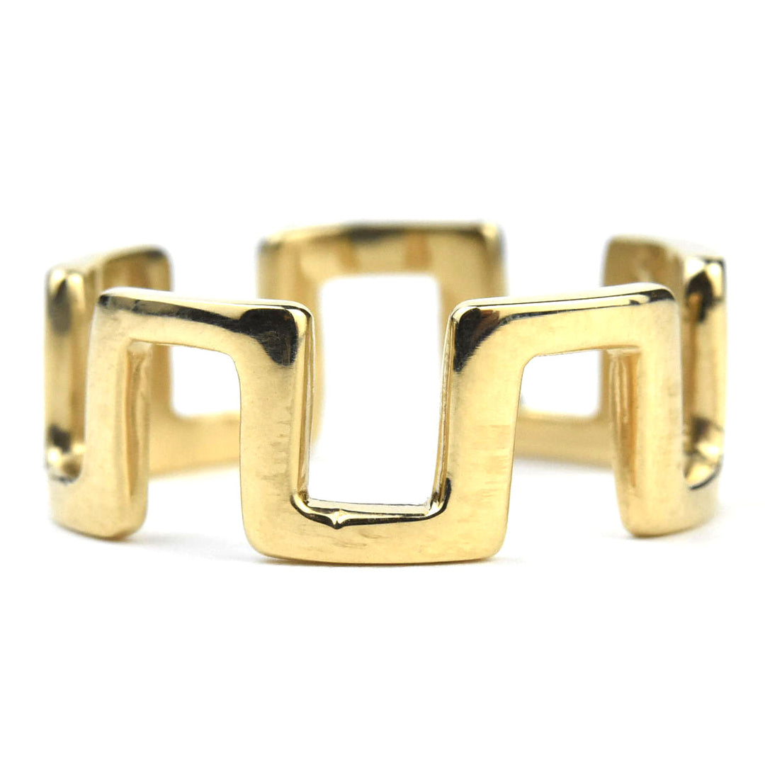 Greek Key Ring in 10K Yellow Gold - Goldmakers Fine Jewelry