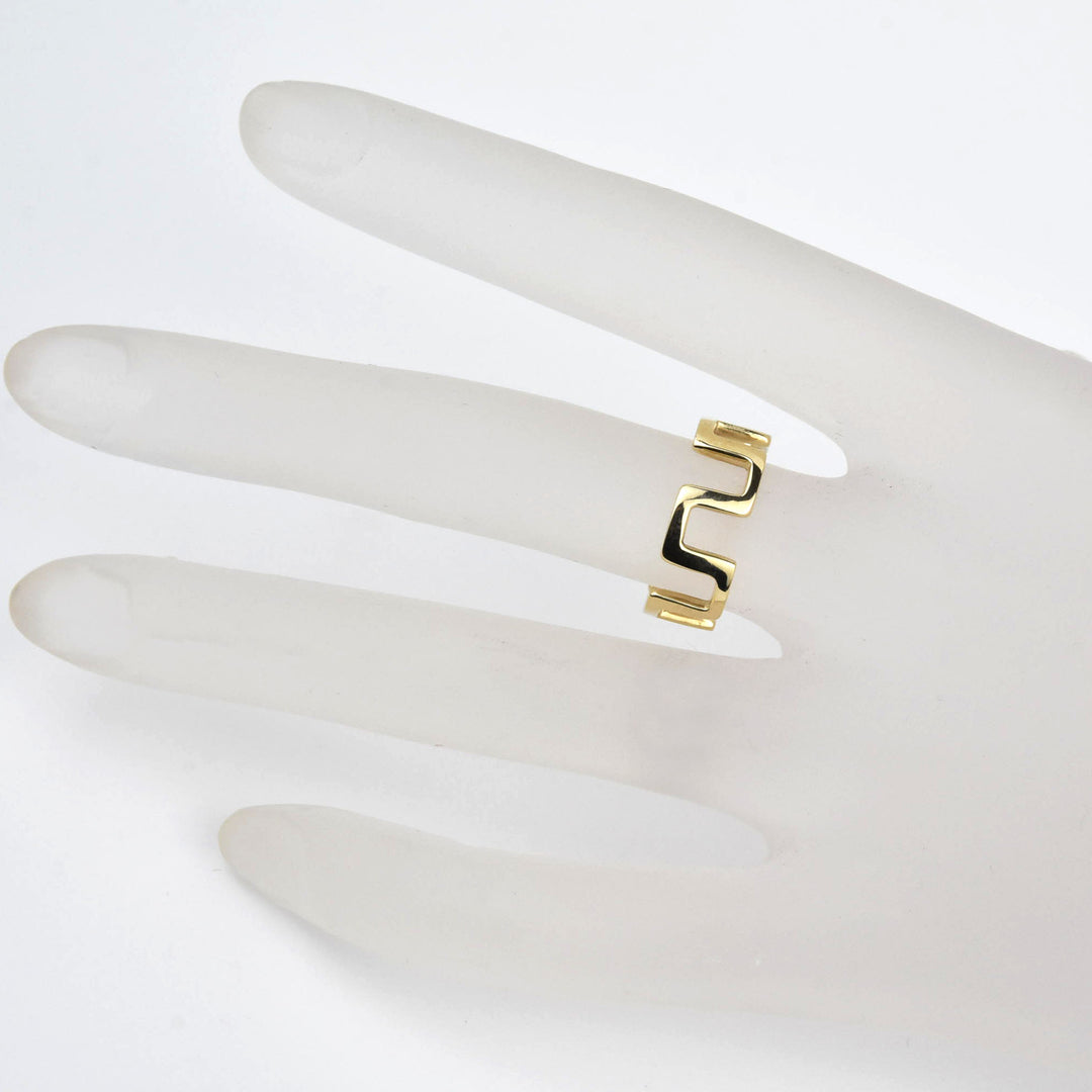 Greek Key Ring in 10K Yellow Gold - Goldmakers Fine Jewelry