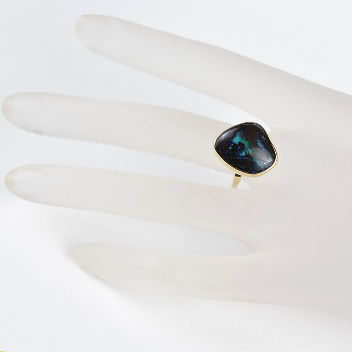 Boulder Opal Ring in Gold - Goldmakers Fine Jewelry