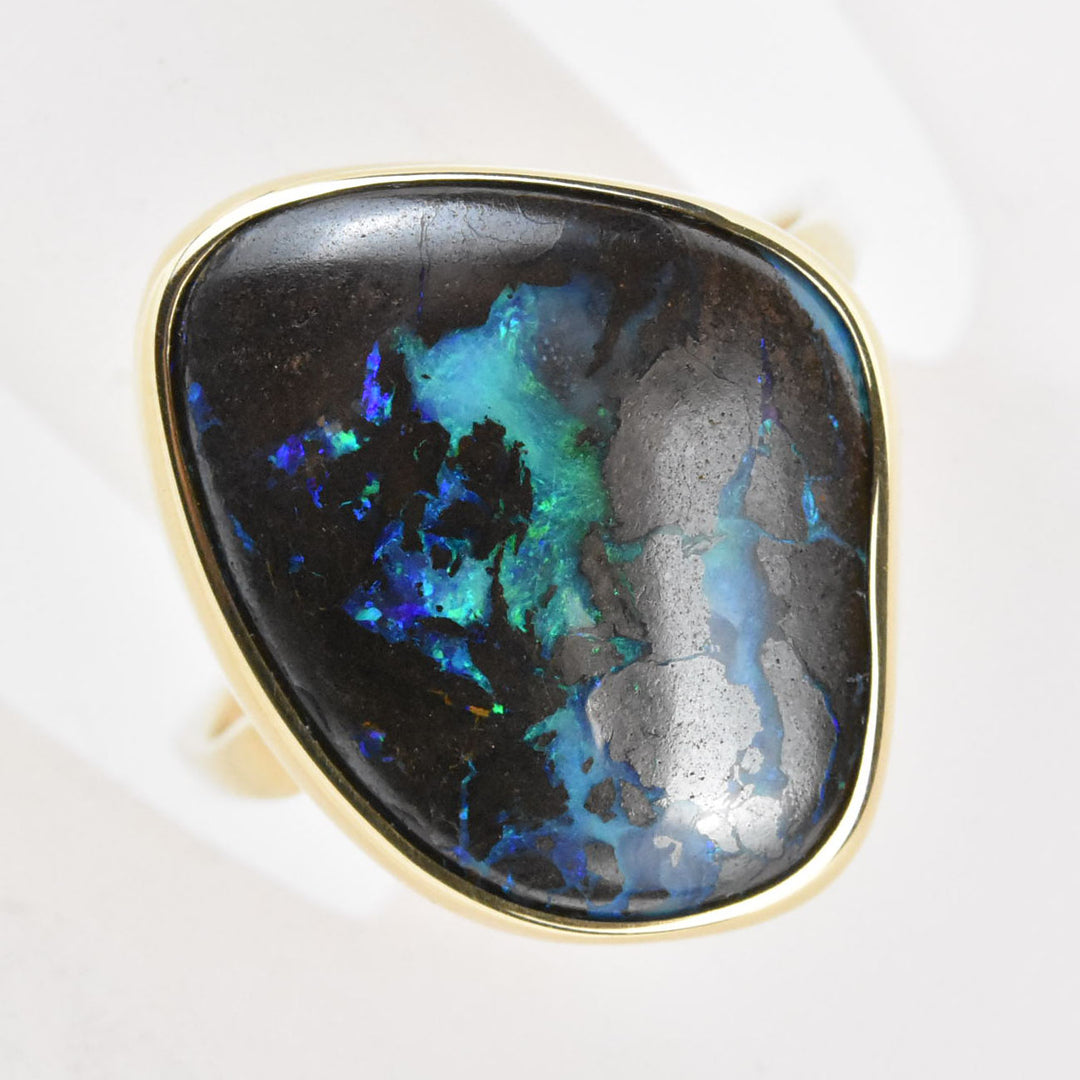 Boulder Opal Ring in Gold - Goldmakers Fine Jewelry