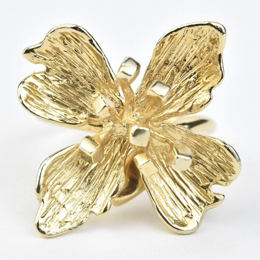 Dogwood Blossom Ring in 14k Gold - Goldmakers Fine Jewelry