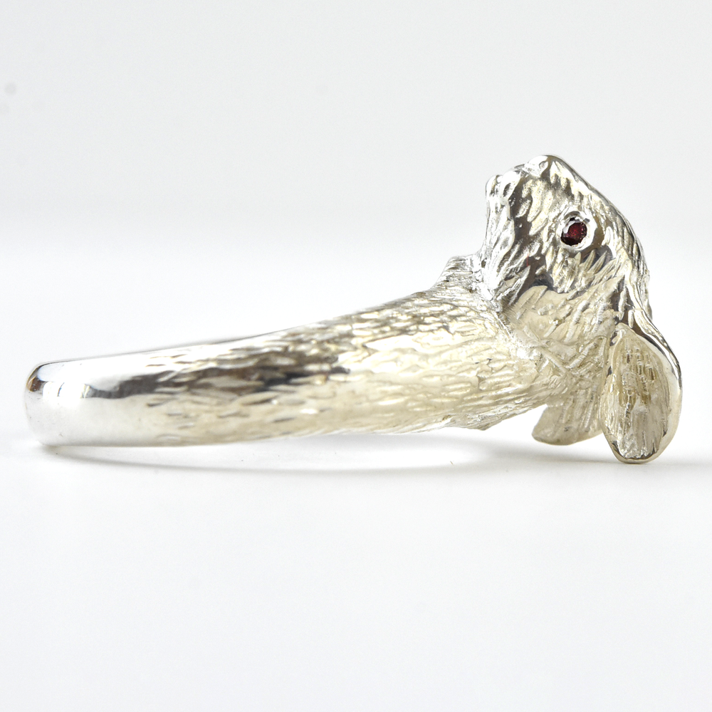 Wild Rabbit Ring in Sterling Silver with Rubies - Goldmakers Fine Jewelry