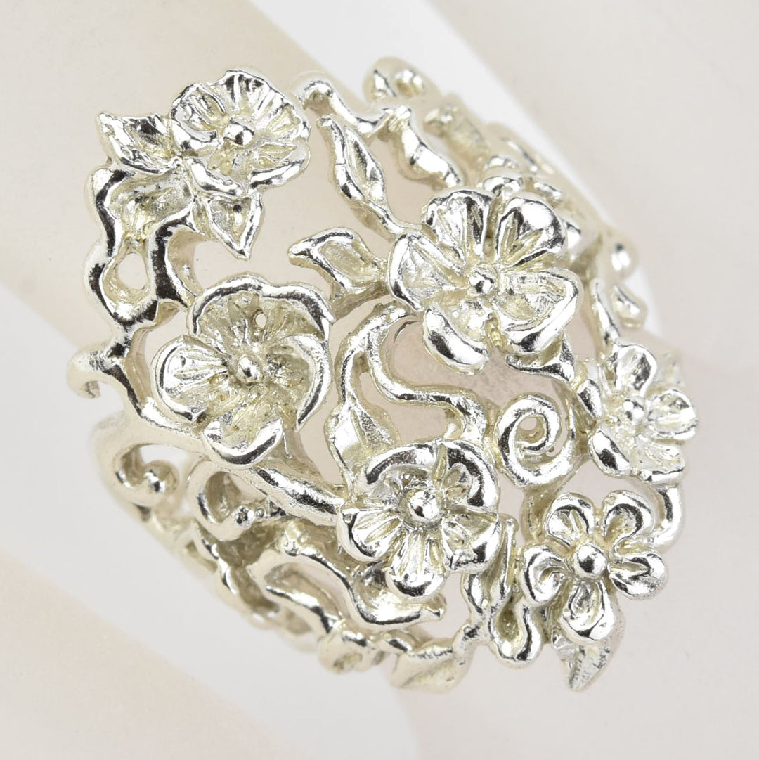 Flowers and Vines Ring in Silver - Goldmakers Fine Jewelry