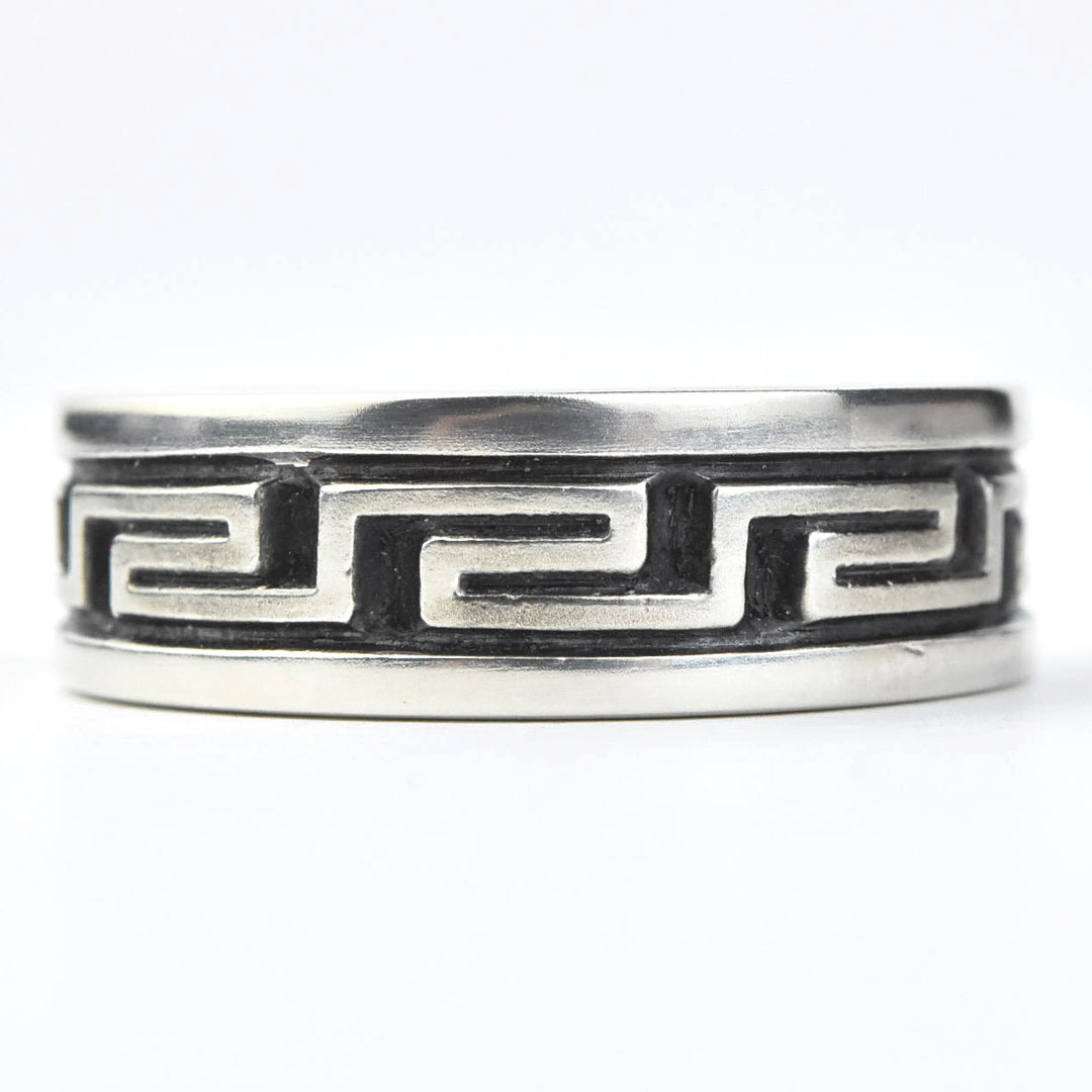 Greek Key Ring in Sterling Silver - Goldmakers Fine Jewelry