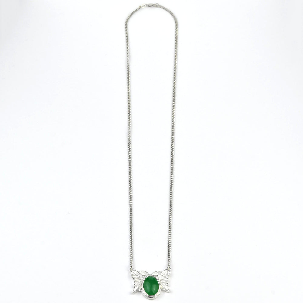 Jade Luna Moth Necklace - Goldmakers Fine Jewelry