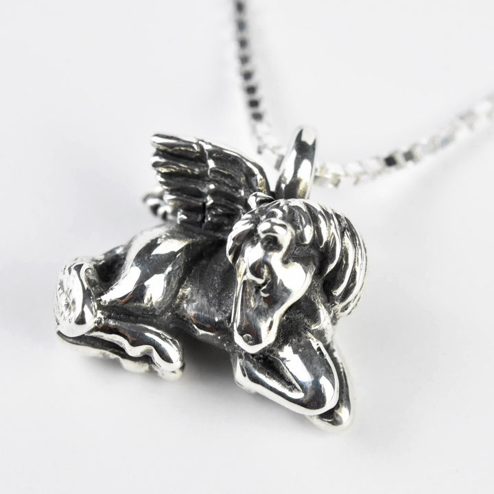 Pegasus Pendant Necklace in Silver - Goldmakers Fine Jewelry