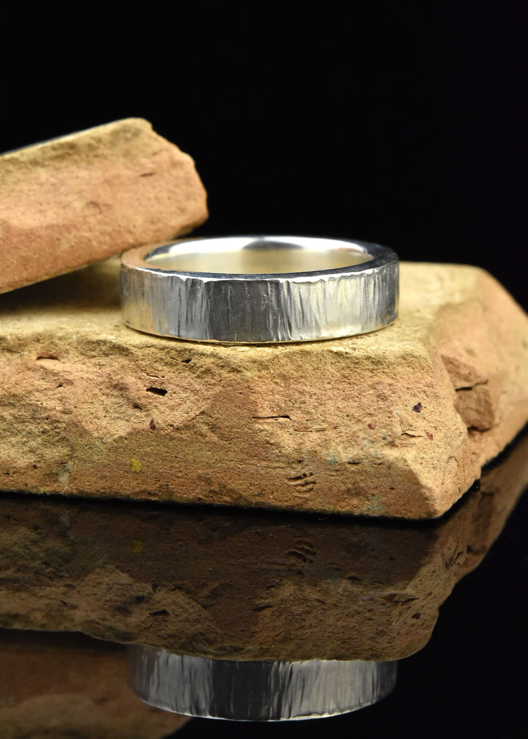 Textured Heavy Silver Band - Goldmakers Fine Jewelry