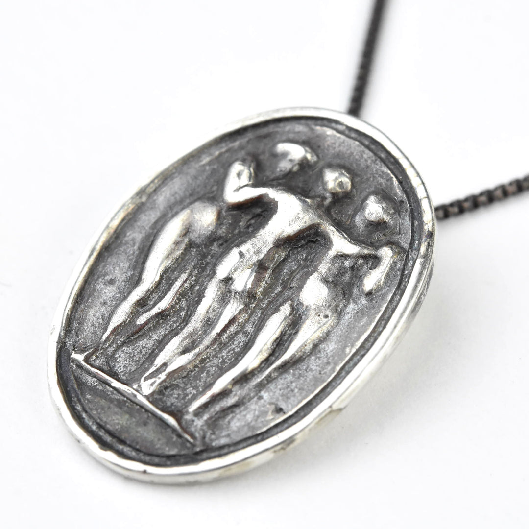 Three Graces Necklace in Sterling Silver - Goldmakers Fine Jewelry