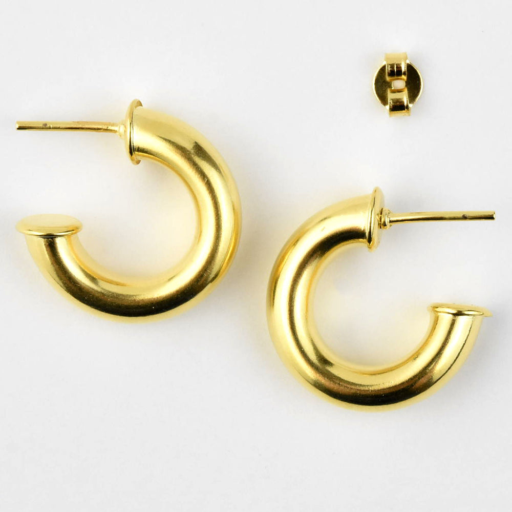 Mini Mina Gold Tone Hoops - Goldmakers Fine Jewelry
