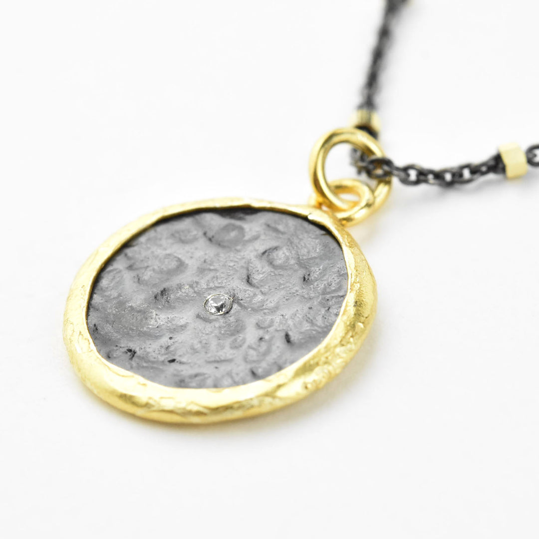 Mixed Metal Disc Coin Necklace - Goldmakers Fine Jewelry