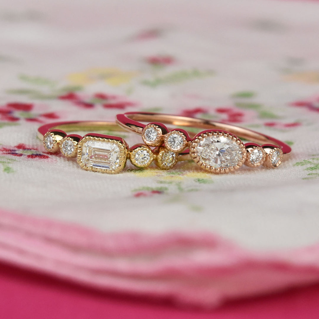 Delicate Rose Gold Diamond Band - Goldmakers Fine Jewelry