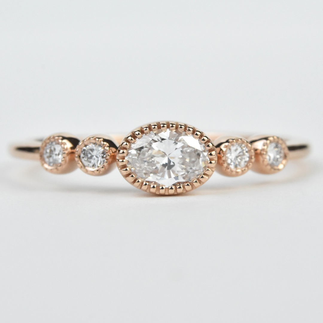 Delicate Rose Gold Diamond Band - Goldmakers Fine Jewelry