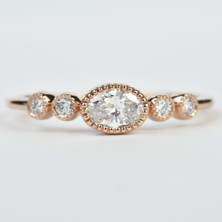 Delicate Rose Gold Diamond Band - Goldmakers Fine Jewelry