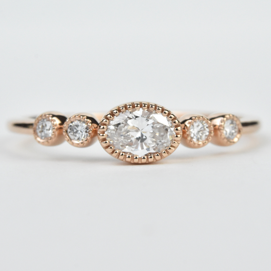 Delicate Rose Gold Diamond Band - Goldmakers Fine Jewelry