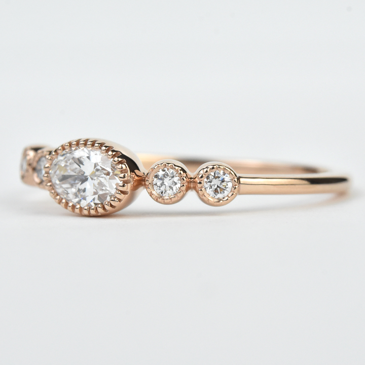 Delicate Rose Gold Diamond Band - Goldmakers Fine Jewelry