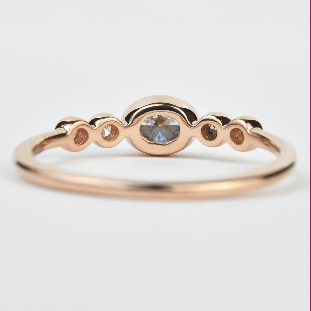 Delicate Rose Gold Diamond Band - Goldmakers Fine Jewelry