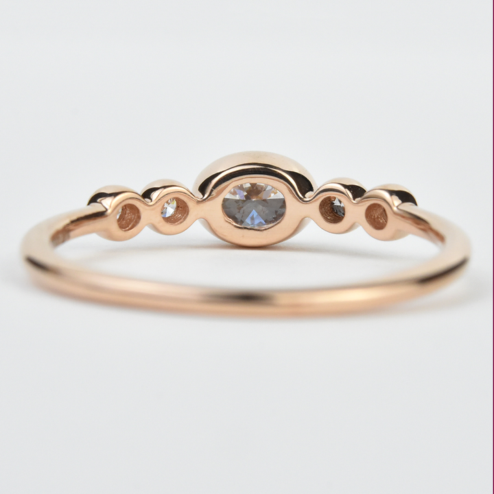 Delicate Rose Gold Diamond Band - Goldmakers Fine Jewelry