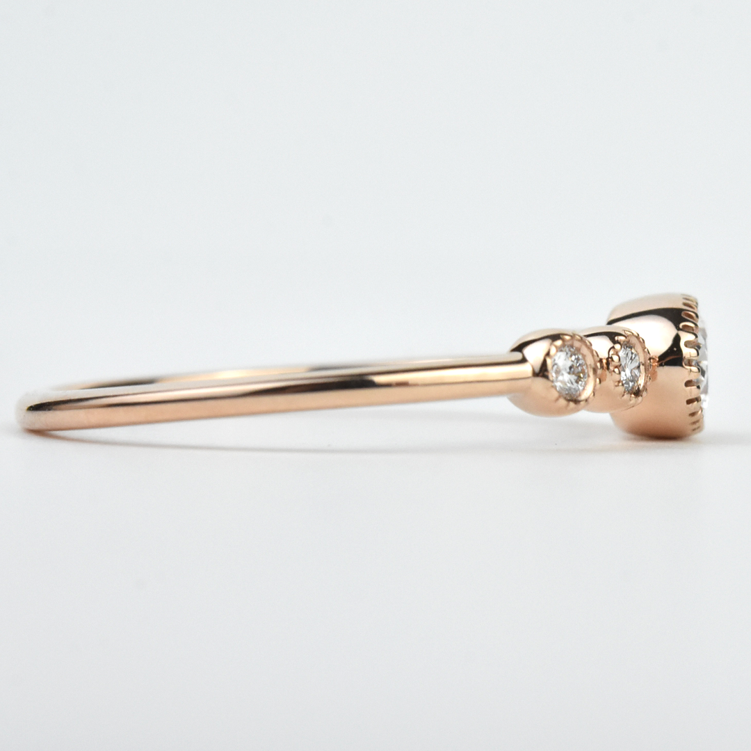Delicate Rose Gold Diamond Band - Goldmakers Fine Jewelry